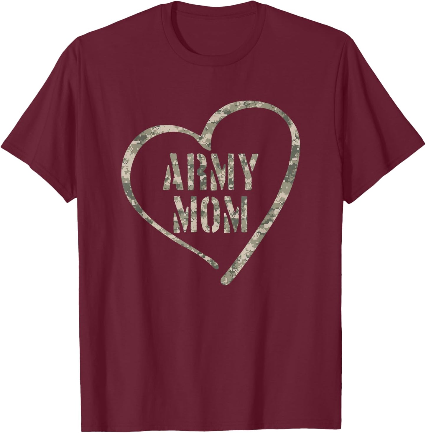 Army Mom Proud Military Mother Serviceman Soldier Mom T-Shirt - T-Shirt | Maroon