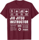 Jiu Jitsu Instructor Coach Sensei Funny Brazilian BJJ Gift T-Shirt - T-Shirt | Maroon