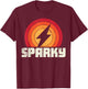 Sparky Electrician Funny Lineman Dad Retro Vintage Novelty T-Shirt - T-Shirt | Maroon