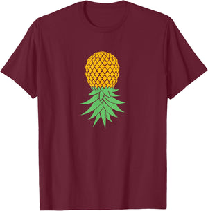 Upside Down Pineapple for Swingers T-Shirt - T-Shirt | Maroon