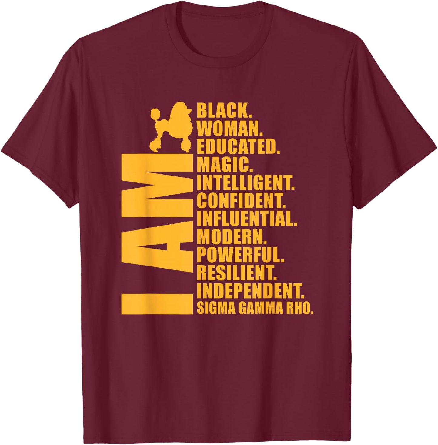 Sigma Gamma Rho Sorority Paraphernalia, Black History HBCU T-Shirt - T-Shirt | Maroon