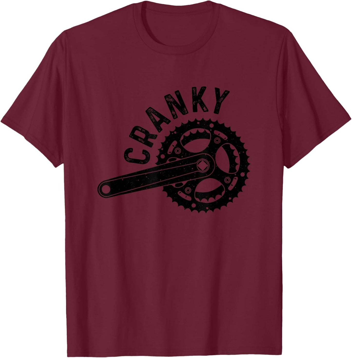 Funny Cycling Gift Bicycle Riders Cool Bike Crank Cycling T-Shirt - T-Shirt | Maroon