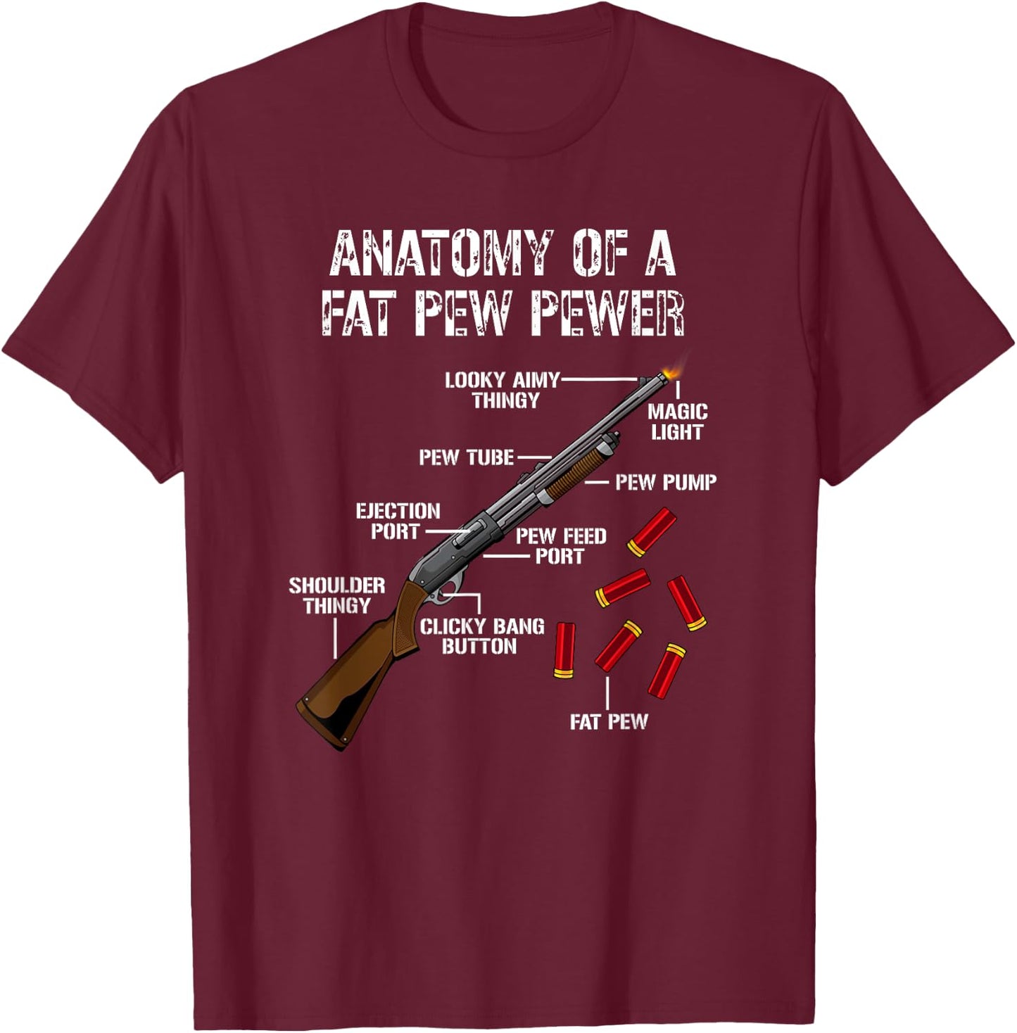 Sporting Clays -Clay Target Shooting -Trap Shooting -Shotgun T-Shirt - T-Shirt | Maroon