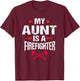 My Aunt Is A Firefighter Vintage Thin Red Line Niece Gift T-Shirt - T-Shirt | Maroon