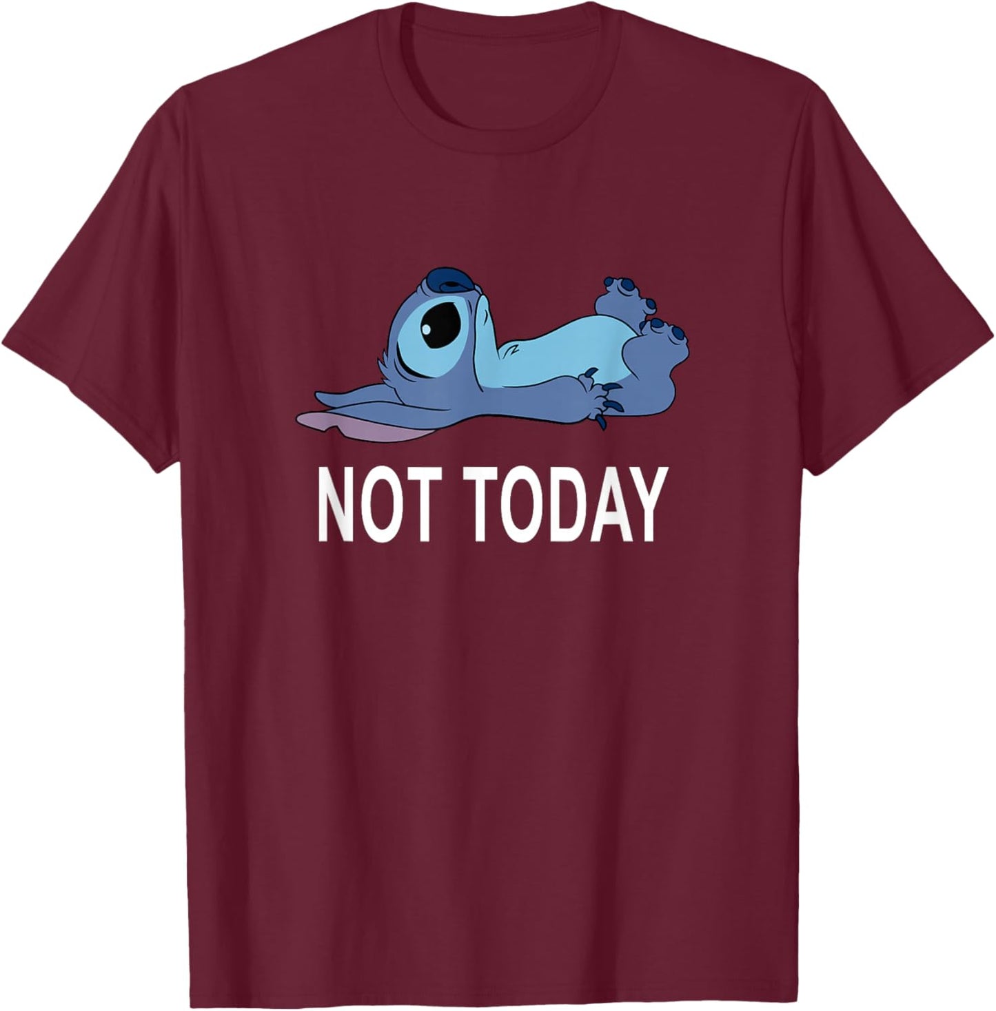 Disney Lilo & Stitch Not Today Tired Pose Cute Toddler T-Shirt - T-Shirt | Maroon