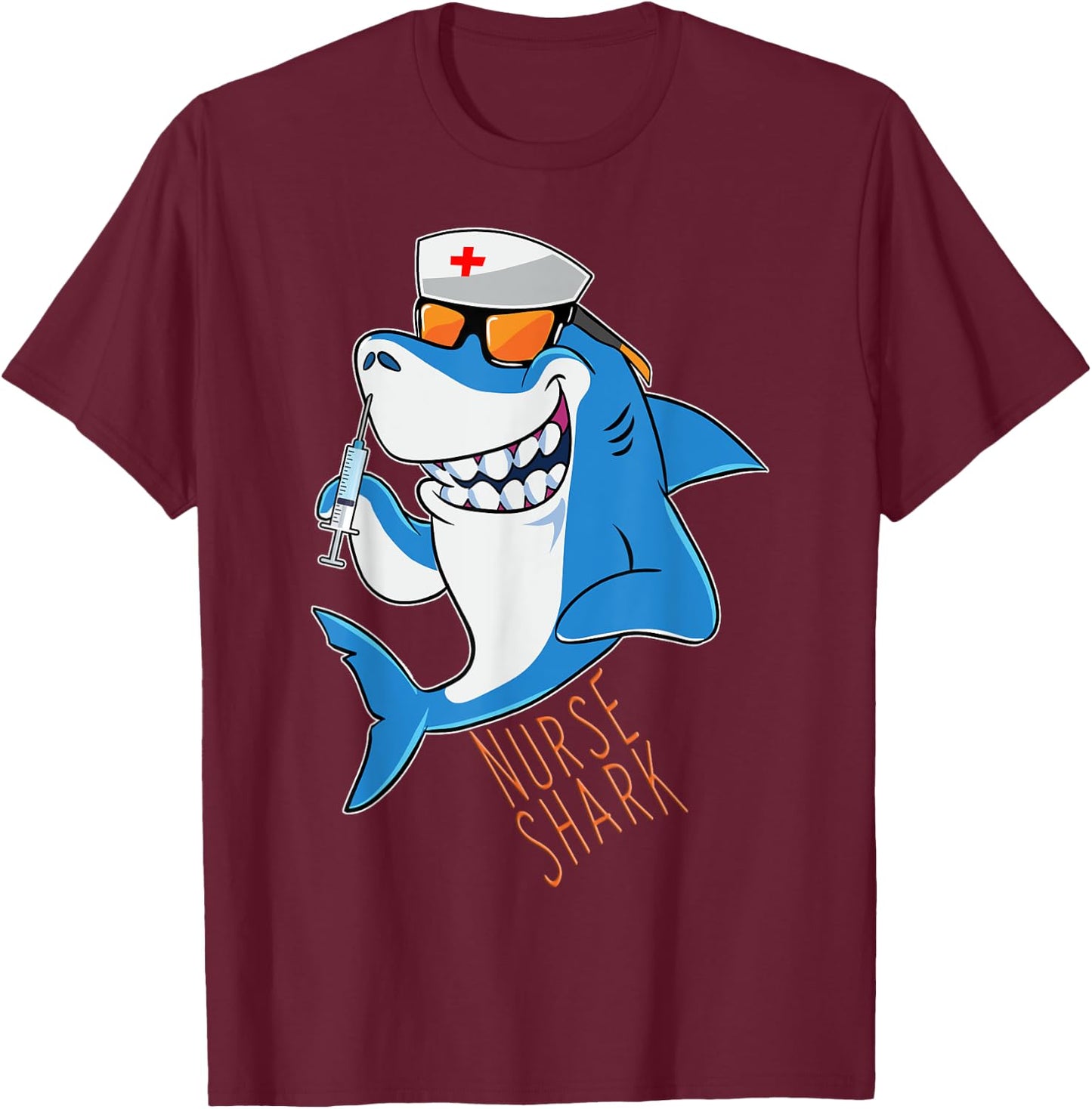 Nurse Shark Shots Keep Well Ill Sea Animal T-Shirt - T-Shirt | Maroon