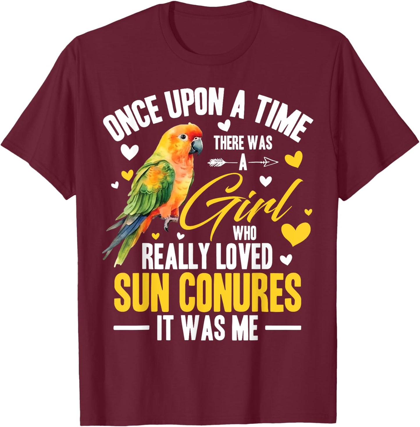 Sun Conure Doll Sun Conure Calendar Sun Conures Sunconure T-Shirt - T-Shirt | Maroon