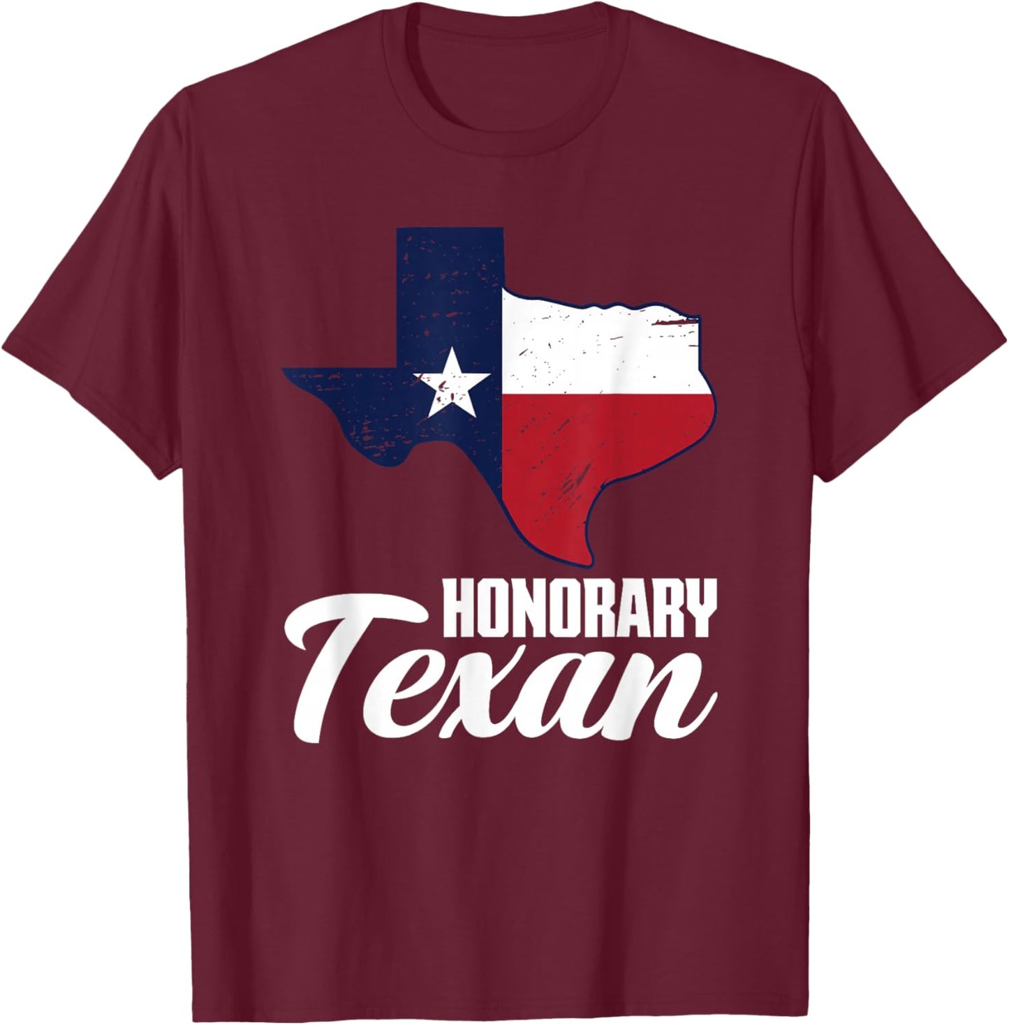 Honorary Texan Pride Texas T-Shirt - T-Shirt | Maroon