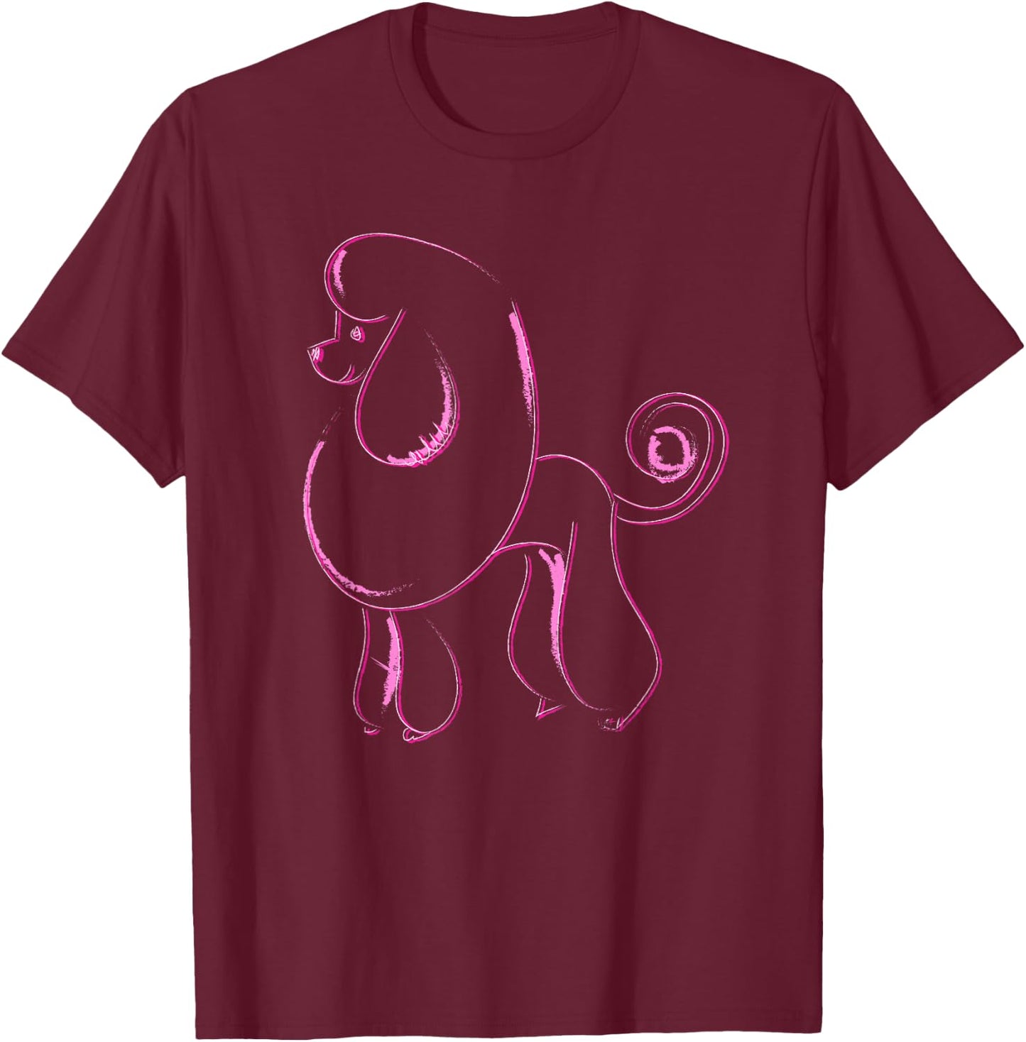Dog Lover Gifts Poodle Women's Cool Poodle Dog Men's T-Shirt - T-Shirt | Maroon