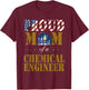 Vintage Flag American Proud Mom of a Chemical Engineer lover T-Shirt - T-Shirt | Maroon