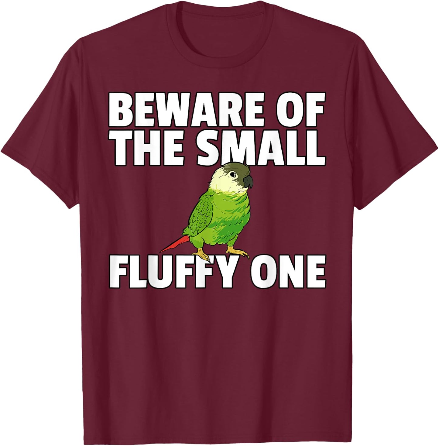 Green Cheek Conure T-Shirt - T-Shirt | Maroon