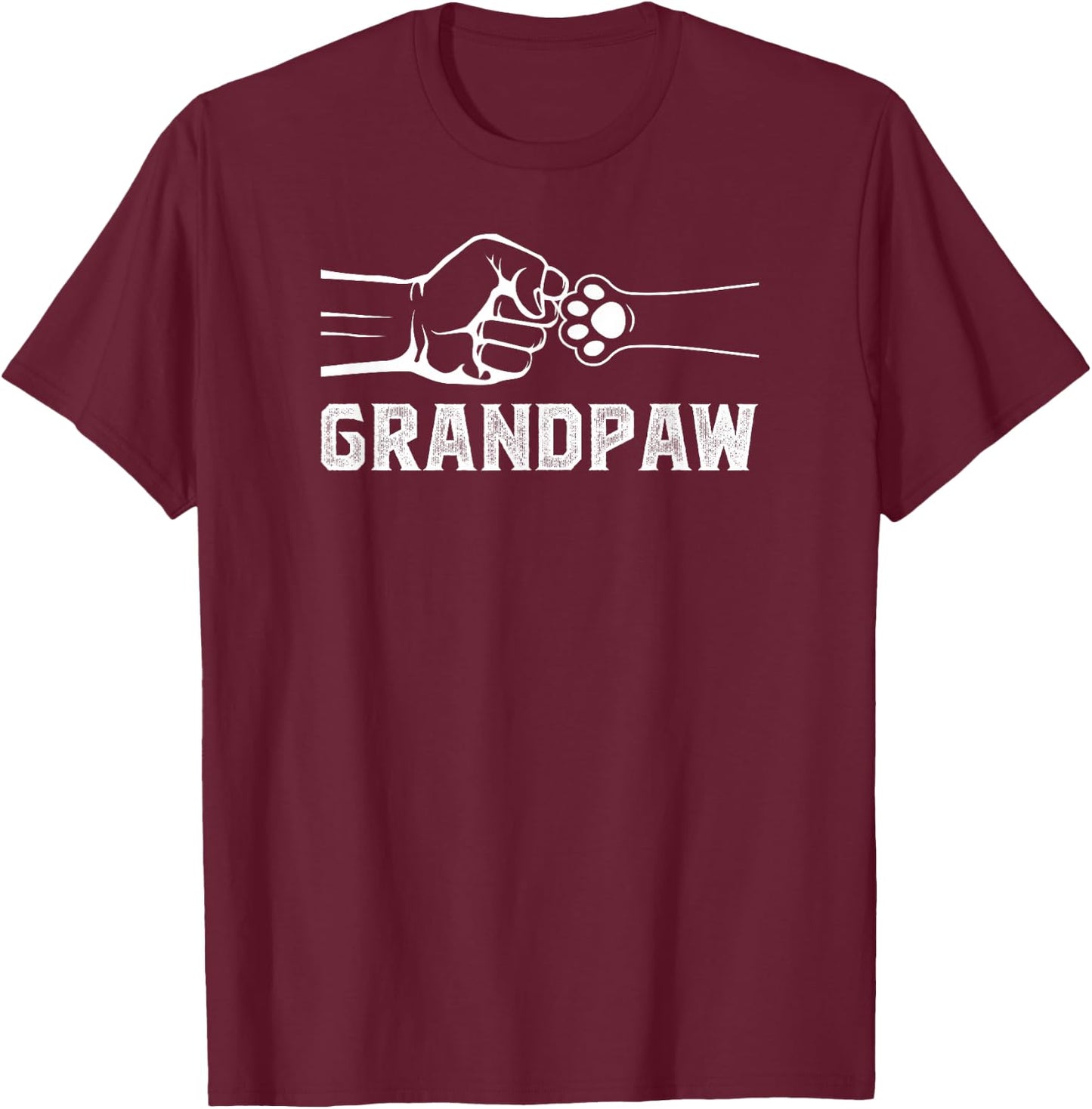 Grandpaw Grandpa Dog Grandpaw Appreciation T-Shirt - T-Shirt | Maroon