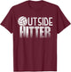Volleyball Player Outside Hitter T-Shirt - T-Shirt | Maroon