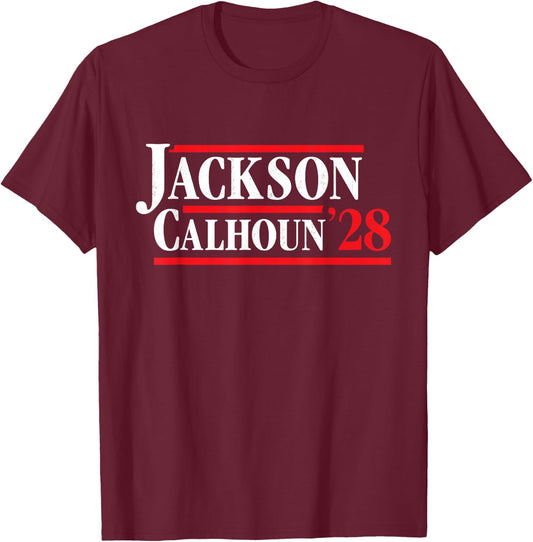 President Andrew Jackson 1828 - Retro 4th of July T-Shirt - T-Shirt | Maroon