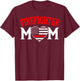 Firefighter Mom Thin Red Line Fireman Firefighting Patriotic T-Shirt - T-Shirt | Maroon
