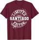 SANTIAGO Funny Surname Family Tree Birthday Reunion Gift T-Shirt - T-Shirt | Maroon