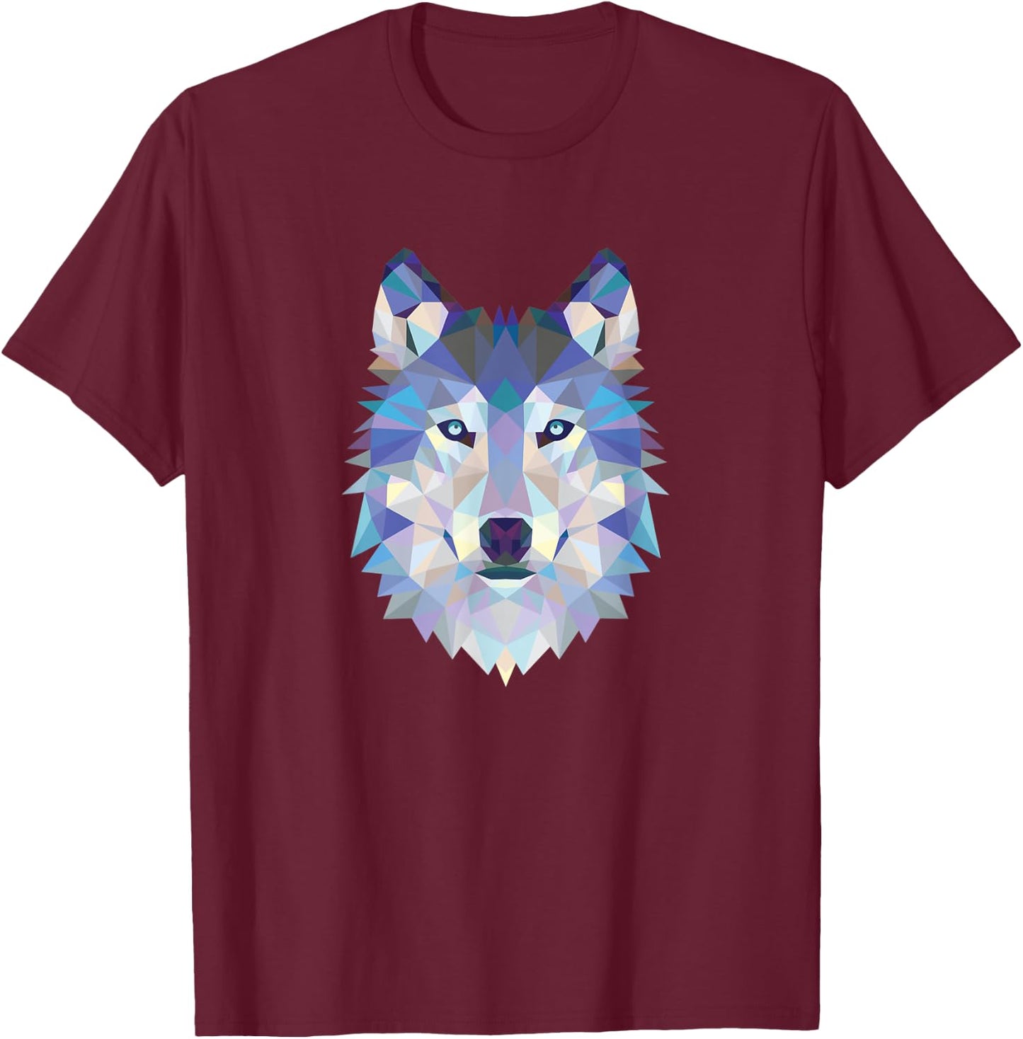 Wolf Wild Geometric Art Spirit Animal Gift Wolves Fan T-Shirt - T-Shirt | Maroon