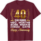 40 Years Married - Funny 40th Wedding Anniversary T-Shirt - T-Shirt | Maroon