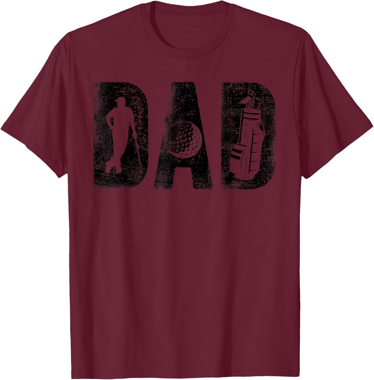 Golfing Dad Classic Bold Font Father's Day Golf Daddy T-Shirt - T-Shirt | Maroon