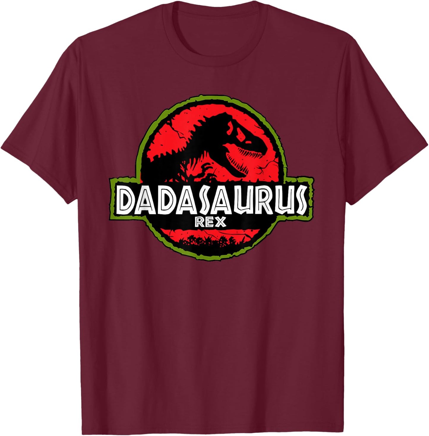 Dadasaurus Dinosaur Rex Father Day For Dad Funny Gift T-Shirt - T-Shirt | Maroon