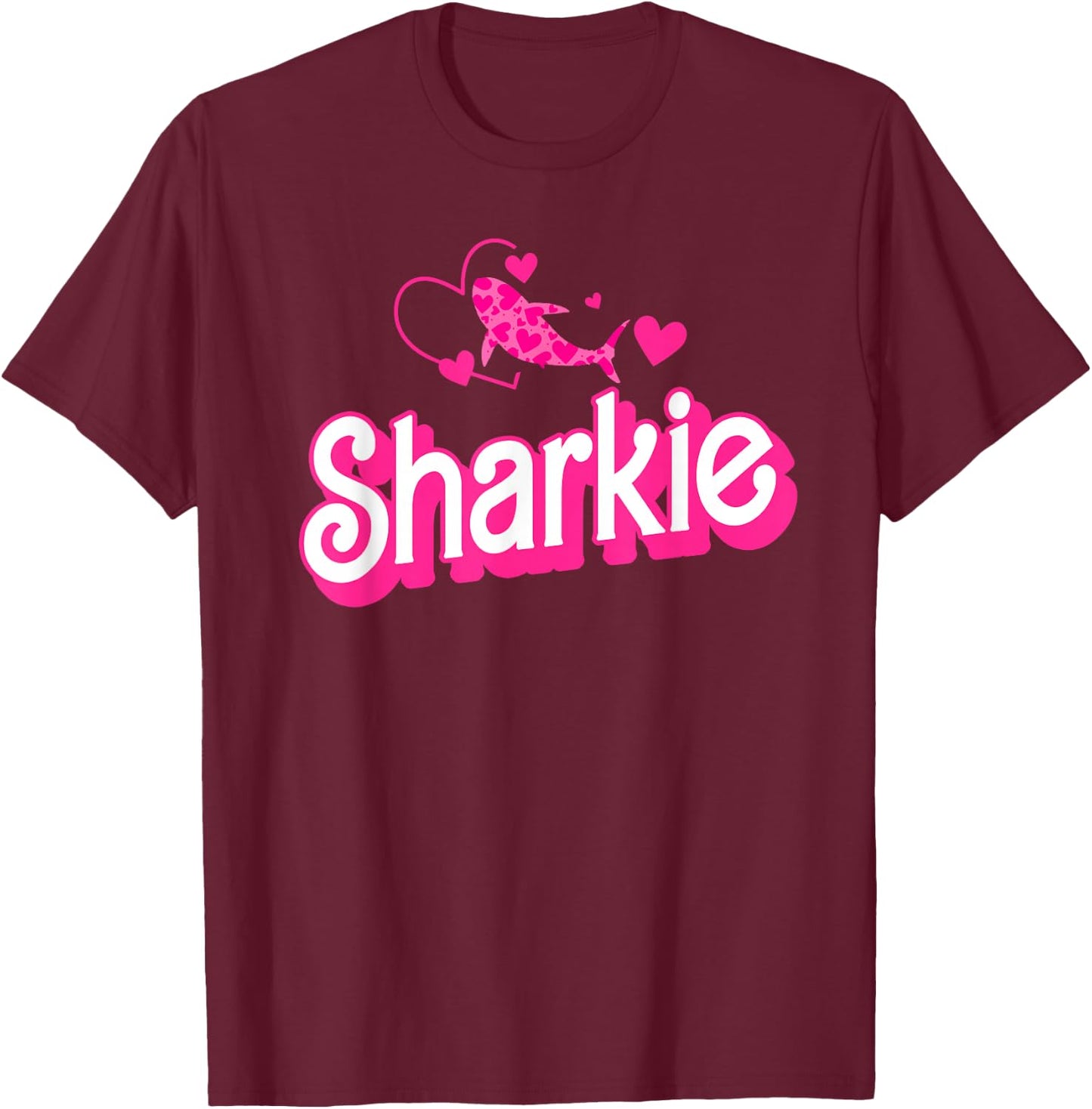 Cute Shark Kids Funny Shark T-Shirt - T-Shirt | Maroon