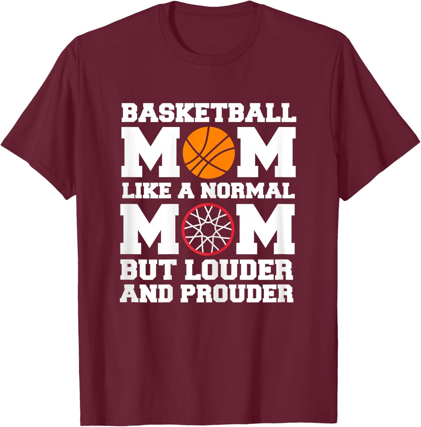 Basketball Mom T-Shirt - T-Shirt | Maroon