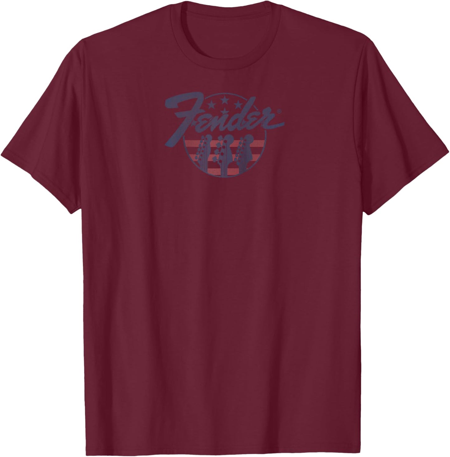 Fender Guitar Flag Raglan Baseball T-Shirt - T-Shirt | Maroon