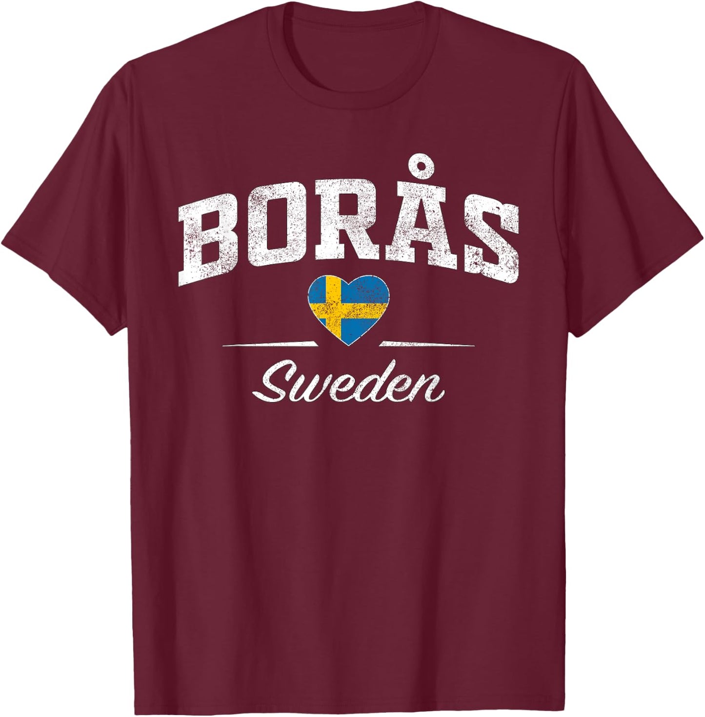 Boras Sweden / Sveridge T-Shirt - T-Shirt | Maroon