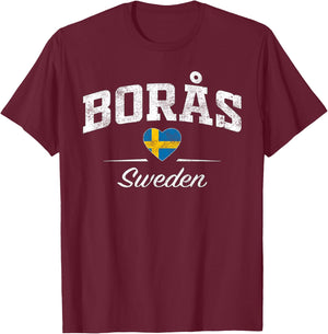 Boras Sweden / Sveridge T-Shirt - T-Shirt | Maroon
