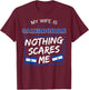 My Wife Is Salvadorian El Salvador Salvadoran Roots Flag T-Shirt - T-Shirt | Maroon