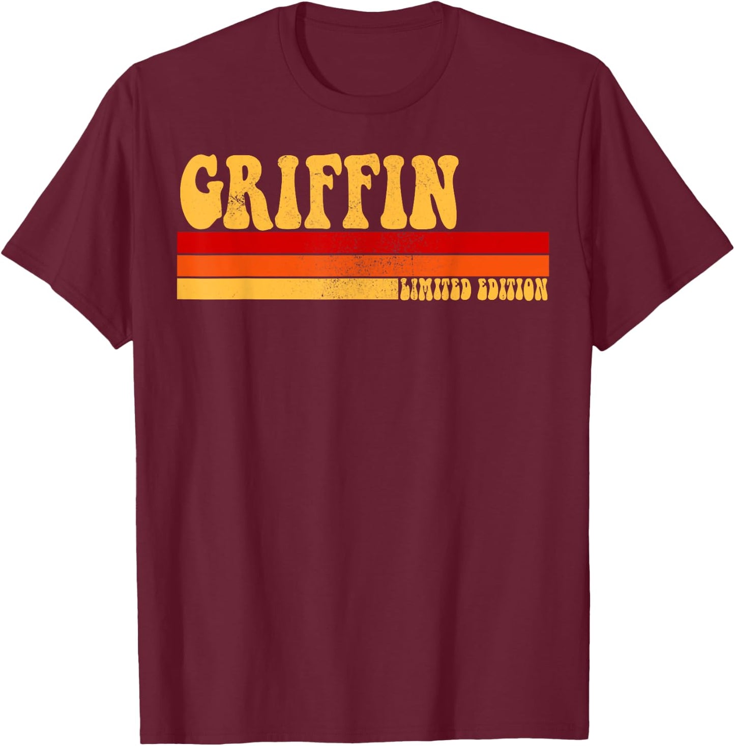 GRIFFIN Name Personalized Idea Men Retro Vintage GRIFFIN T-Shirt - T-Shirt | Maroon