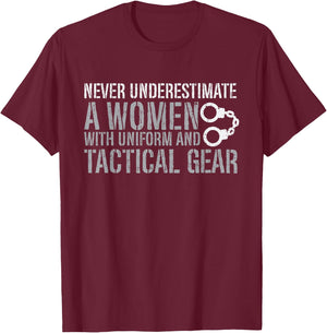 Correctional Officer Women Department Of Corrections T-Shirt - T-Shirt | Maroon