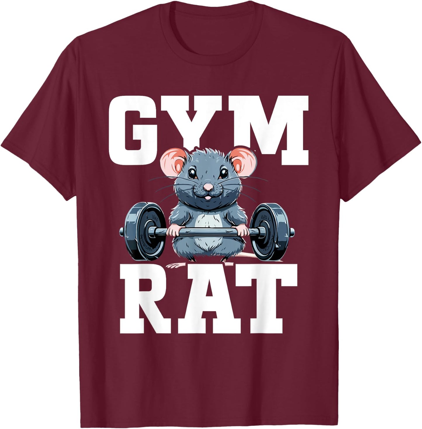 Funny Sport Gym Rat Fitness Bodybuilding T-Shirt - T-Shirt | Maroon