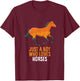 Horse Boy Just A Boy Who Loves Horses T-Shirt - T-Shirt | Maroon