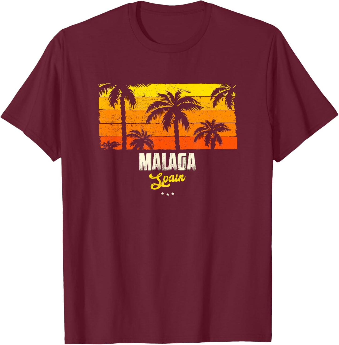 Malaga Souvenir - Spain Reminder T-Shirt - T-Shirt | Maroon