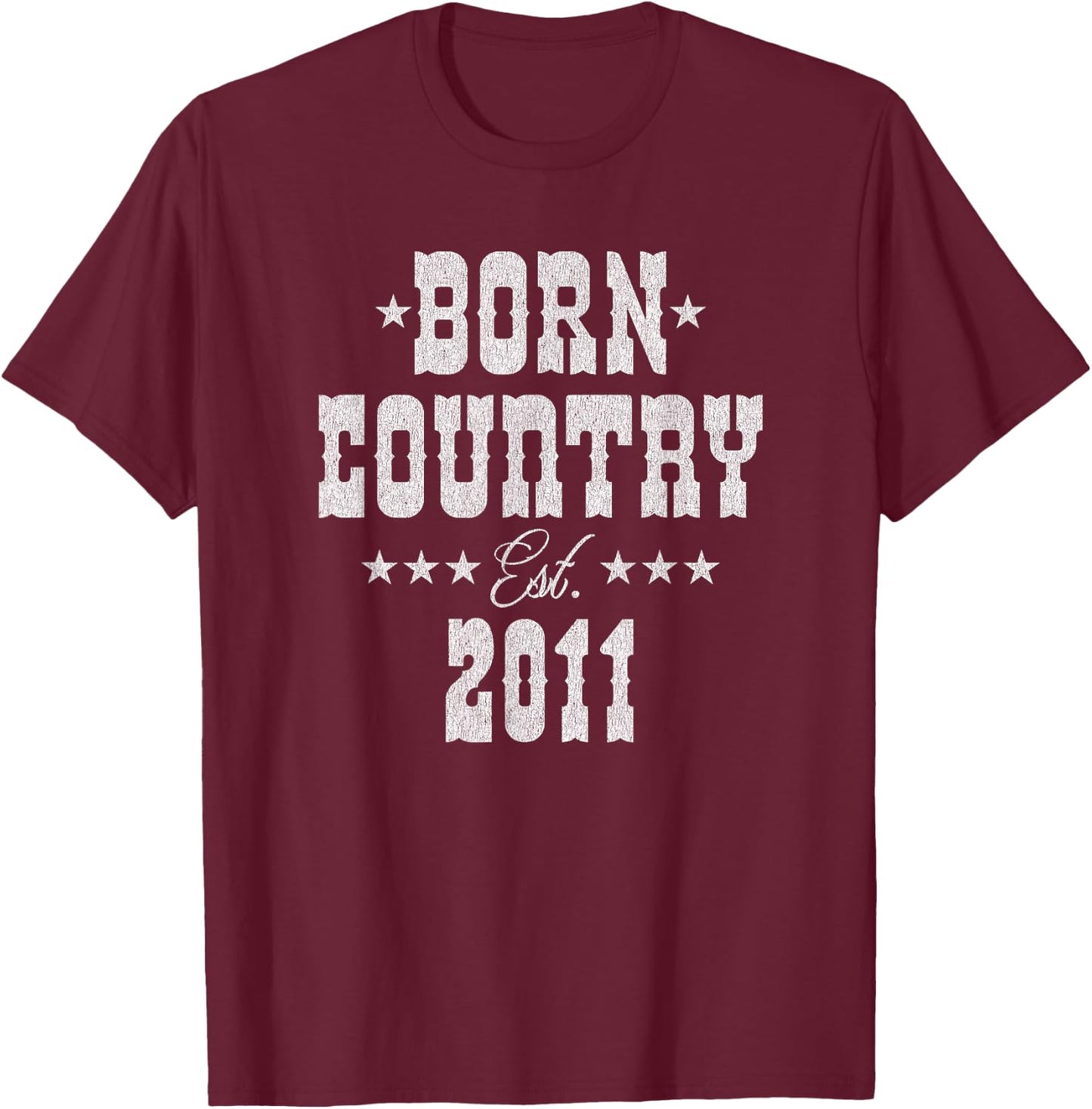 14 Year Old Country Music 14th Birthday T-Shirt - T-Shirt | Maroon