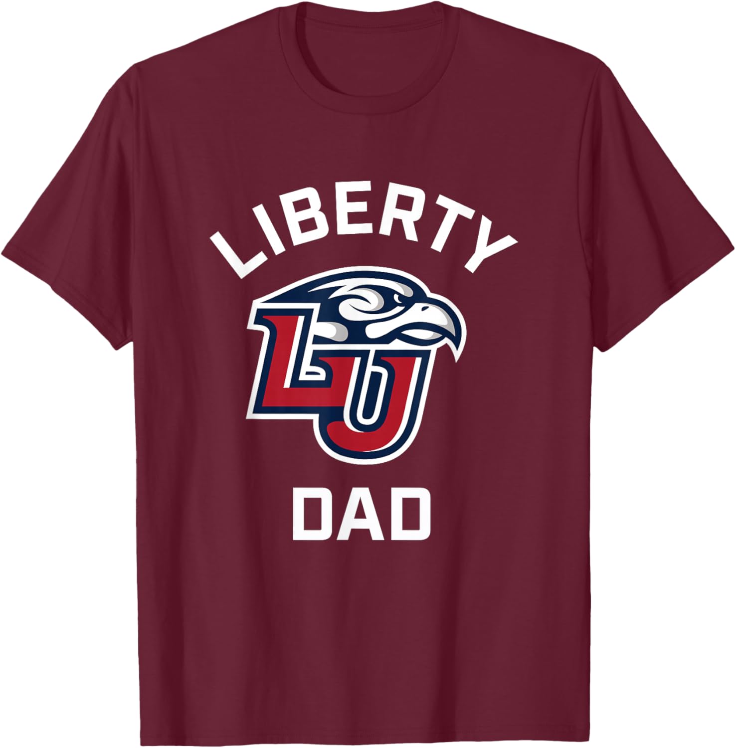 Liberty University Flames Arched Dad T-Shirt - T-Shirt | Maroon