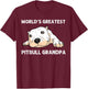 Funny Pitbull Gift Grandpa Men Canine Dog Puppy Animal T-Shirt - T-Shirt | Maroon