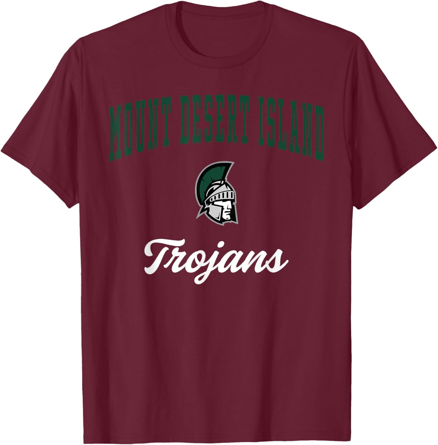 Mount Desert Island High School Trojans T-Shirt - T-Shirt | Maroon