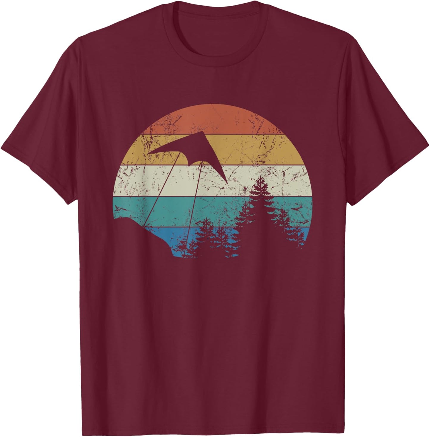Stunt Kite Flying Retro Flying A Kite Love Stunt Kites T-Shirt - T-Shirt | Maroon
