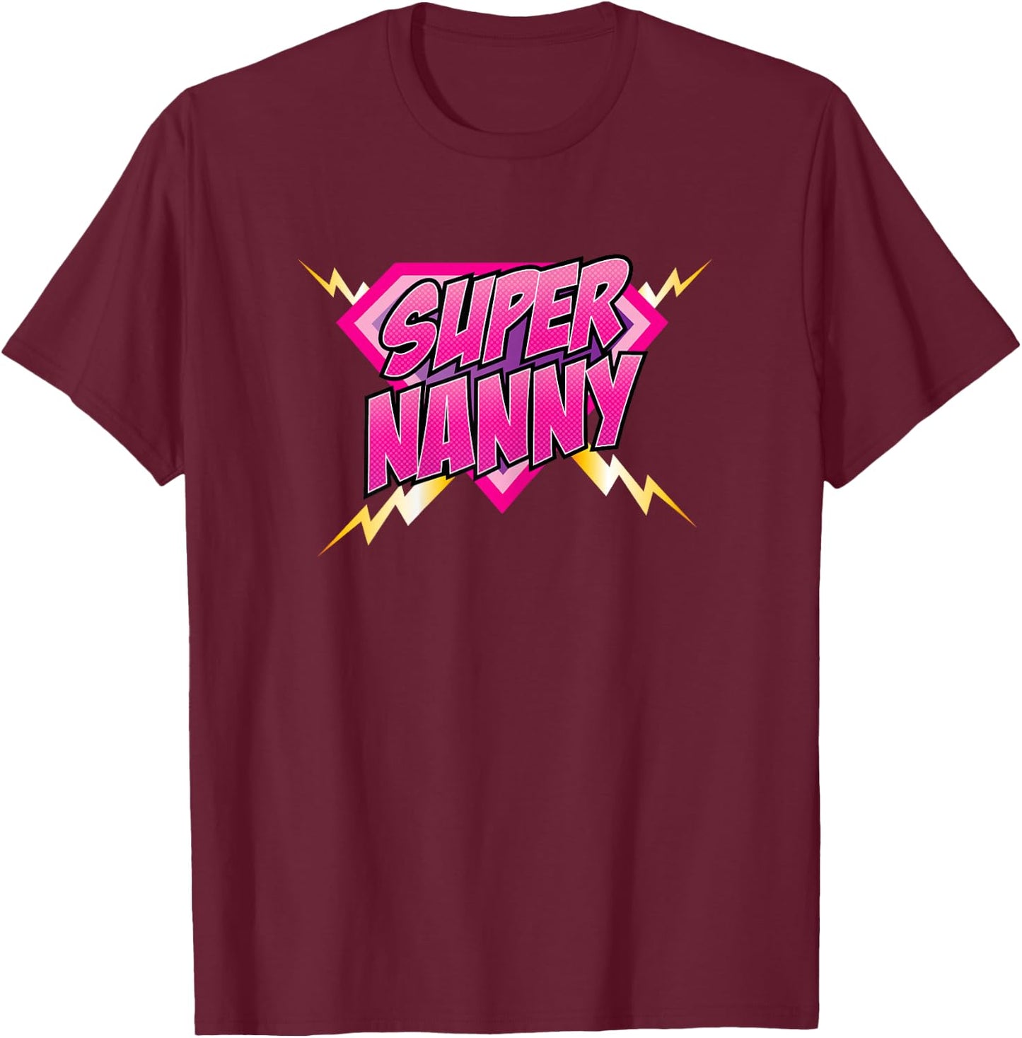 Super Nanny Superhero Comic Book Women T-Shirt - T-Shirt | Maroon