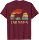 Lab Mama Retro Labrador Retriever Lover Vintage Dog Lab Mom T-Shirt - T-Shirt | Maroon