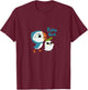 Puffin Rock - Official Merchandise - Oona & Baba take a walk T-Shirt - T-Shirt | Maroon