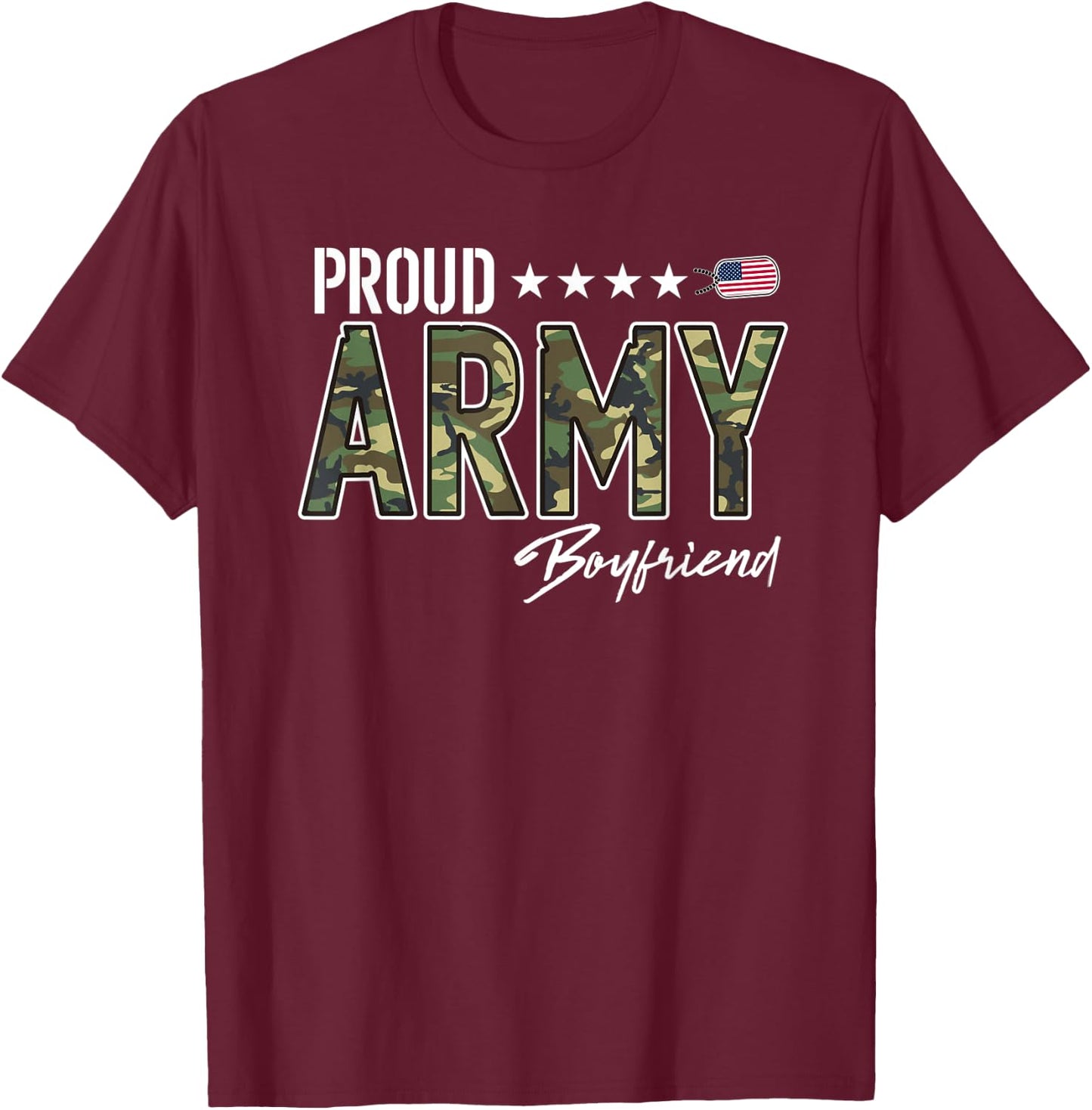 OCP Proud Army Boyfriend T-Shirt - T-Shirt | Maroon