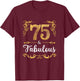 75th Birthday Sweet Gift Women | Fabulous Since 1946 T-Shirt - T-Shirt | Maroon