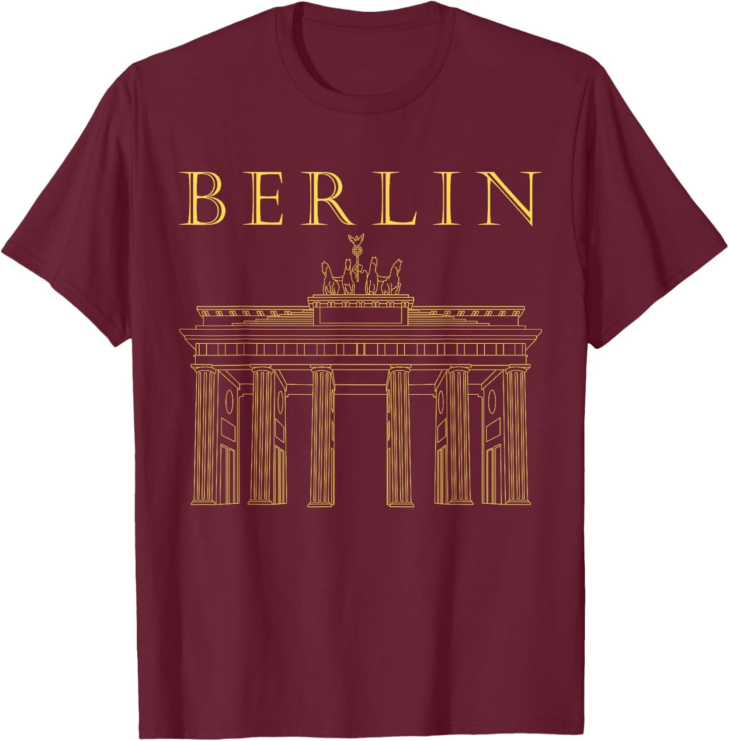 Berlin - Brandenburg Gate T-Shirt - T-Shirt | Maroon