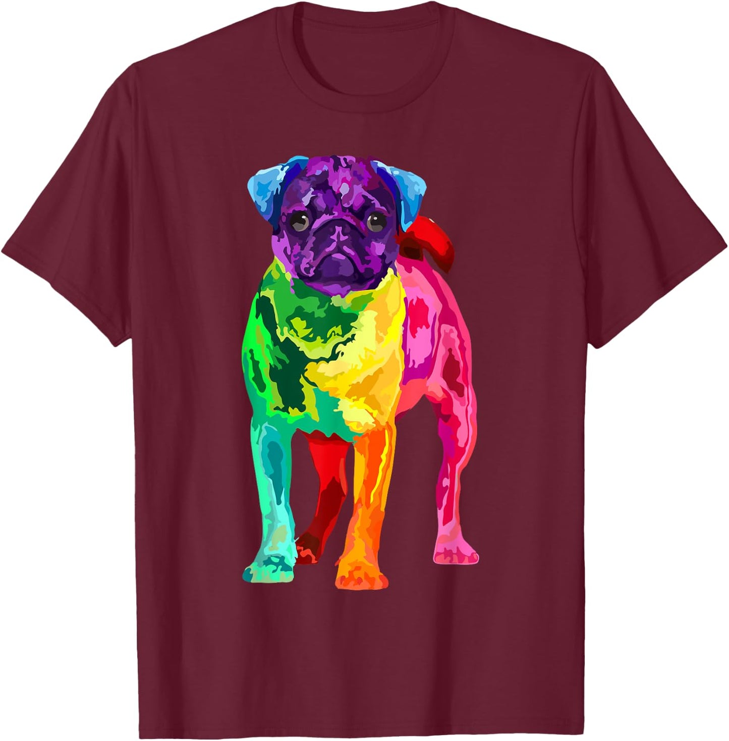 Pug T-Shirt - T-Shirt | Maroon
