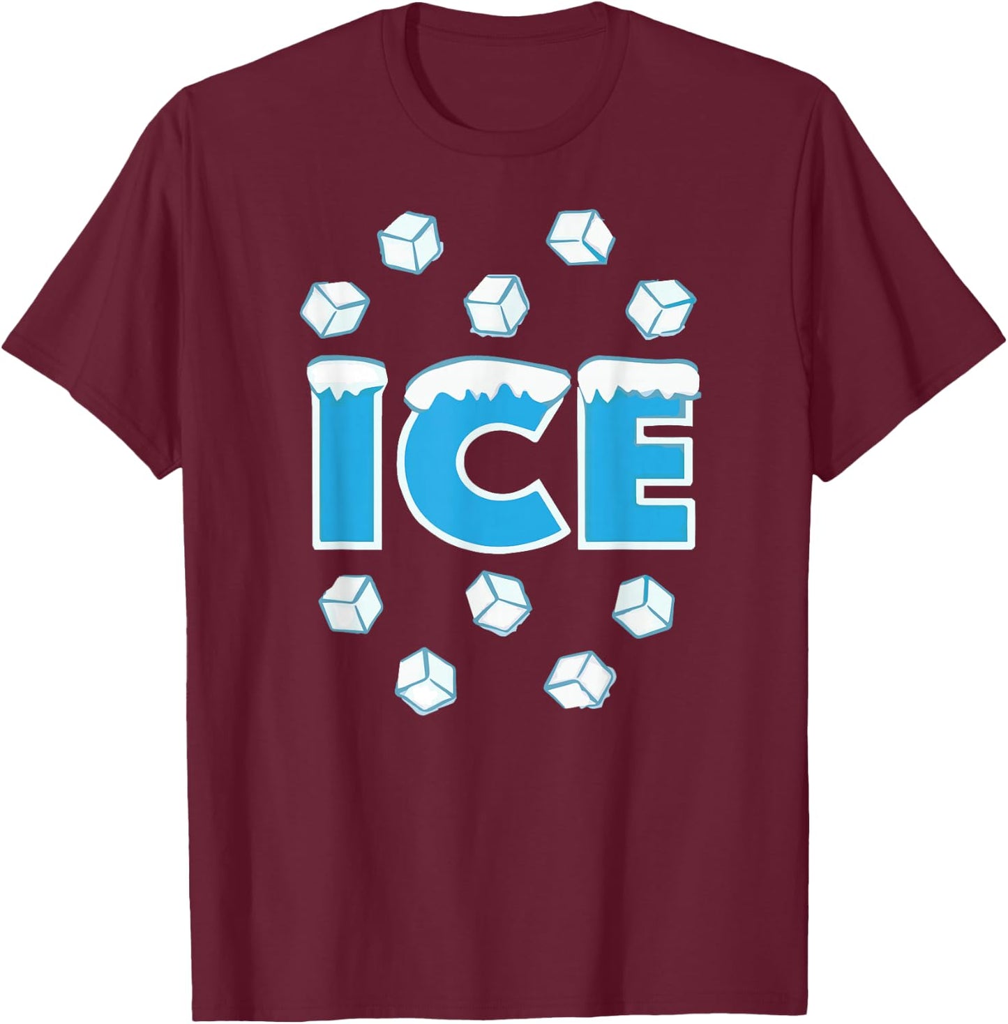 Ice Baby Family Couple Funny Halloween Costume T-Shirt - T-Shirt | Maroon
