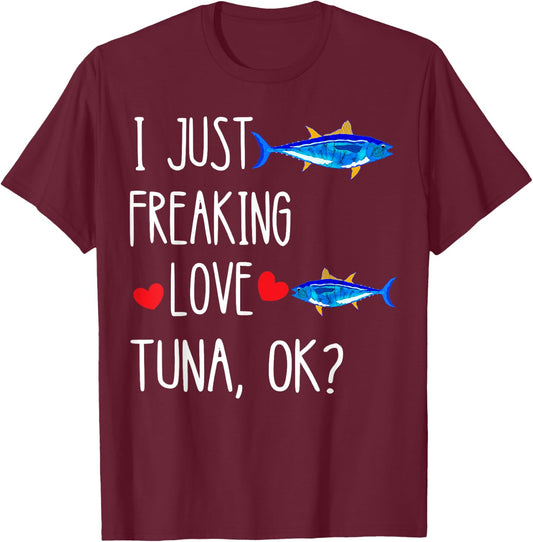 Tuna Tuna Canister Predatory Fish Fishing Food Fish Food T-Shirt - T-Shirt | Maroon