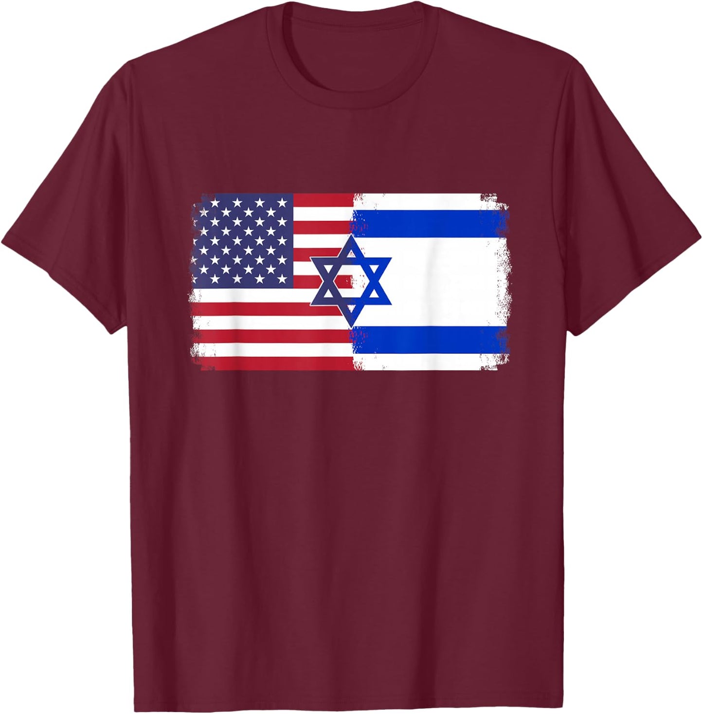 Israel USA flag T-Shirt - T-Shirt | Maroon